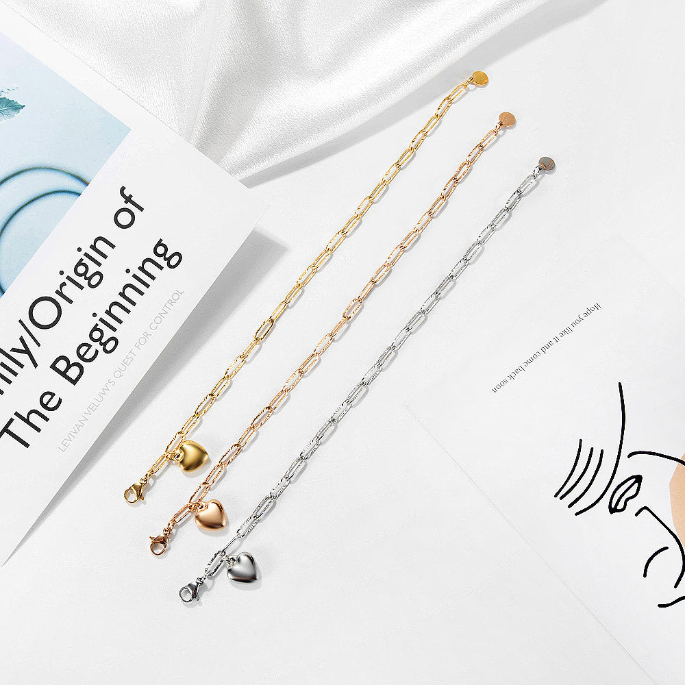 Wholesale Love Medal Pendant Stainless Steel Bracelet